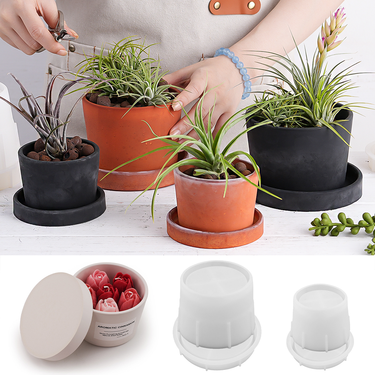 Candle Making Jars With Lids - Round Candle Jar Silicone Mold with