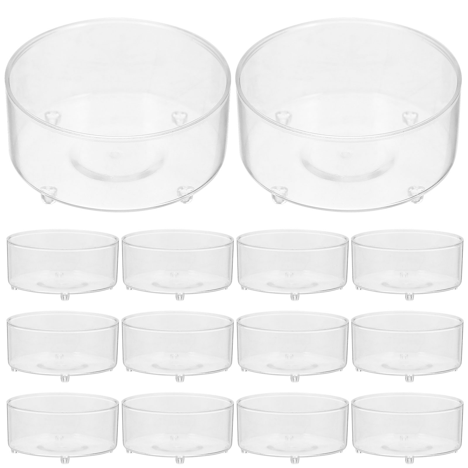 Candle Making Jars With Lids - 100pcs Plastic Holder Clear Cup Candlestick