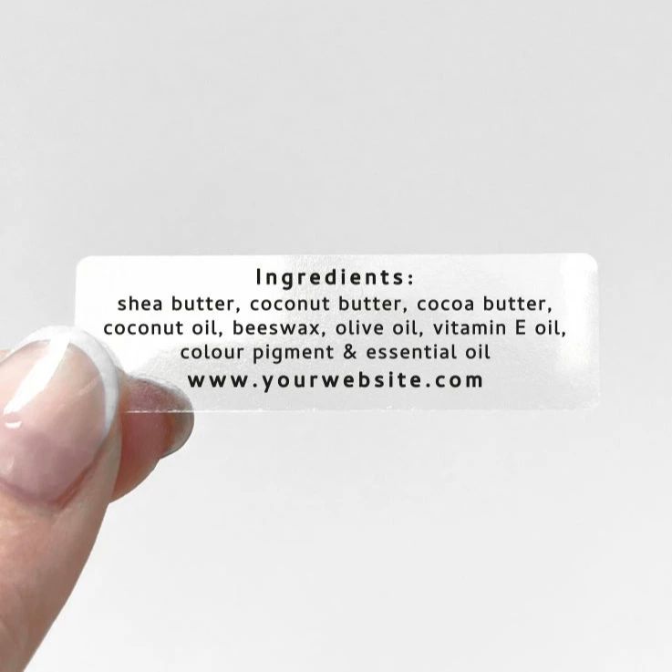 Candle Warning Label - Custom Transparent Sticker Personalized Clear Thank