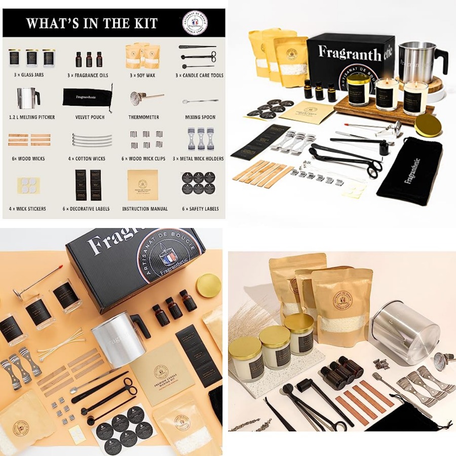 Candle Making Glass Jars - Luxury Candle Making Kit for Adults
