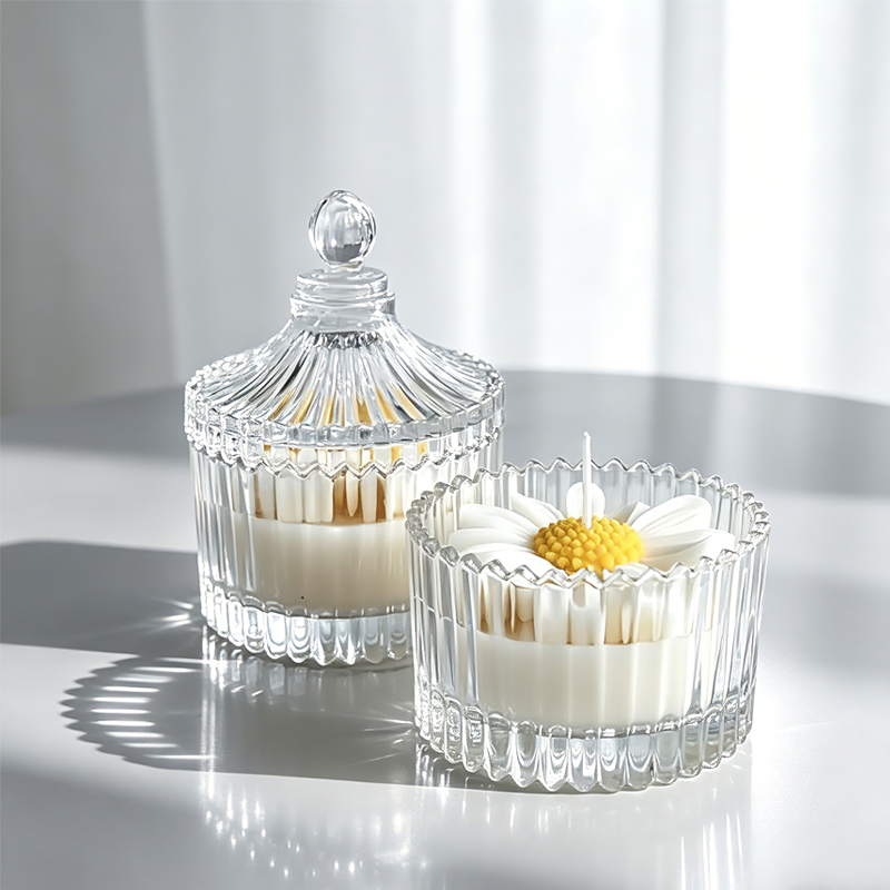 Candle Making Glass Jars - Empty Glass Candle Jar with Lid