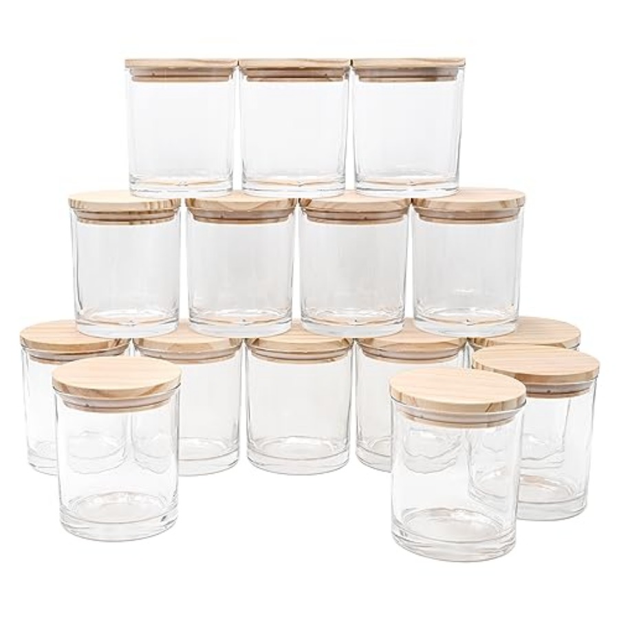 Candle Making Jars With Lids - 10 OZ Thick Candle Jars for