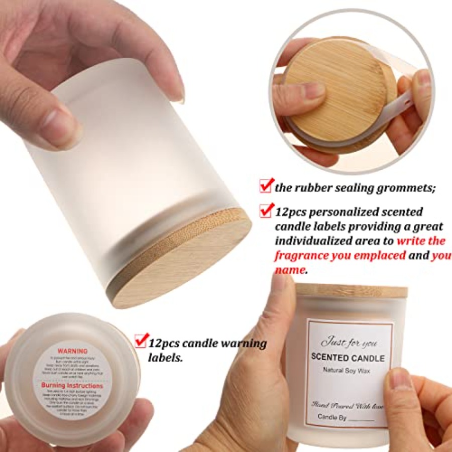 12 Pack 12 OZ Glass Candle Jar - огляд і ціна Candle Making Glass Jars