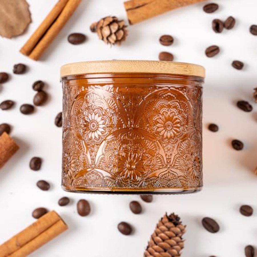 10 oz Embossed Glass Candle Co - огляд і ціна Candle Making Glass Jars