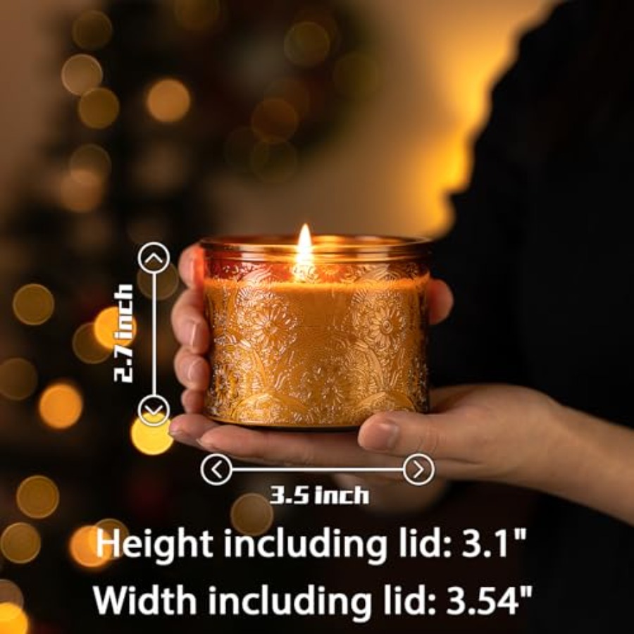 10 oz Embossed Glass Candle Co - огляд і ціна Candle Making Glass Jars