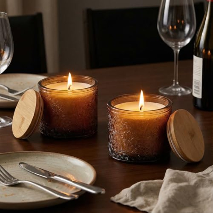 10 oz Embossed Glass Candle Co - огляд і ціна Candle Making Glass Jars