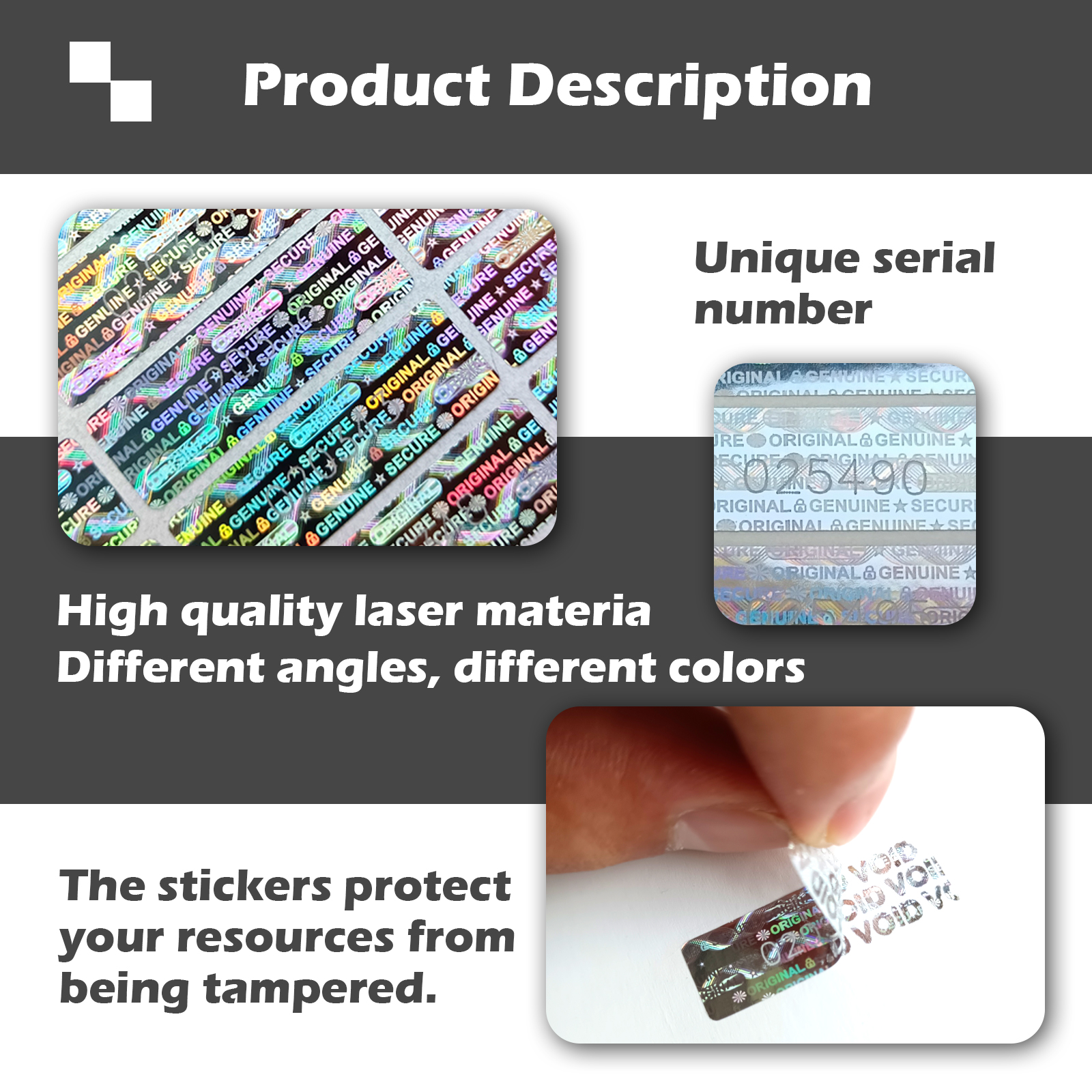 280/550pcs hologram security s - огляд і ціна Candle Warning Label
