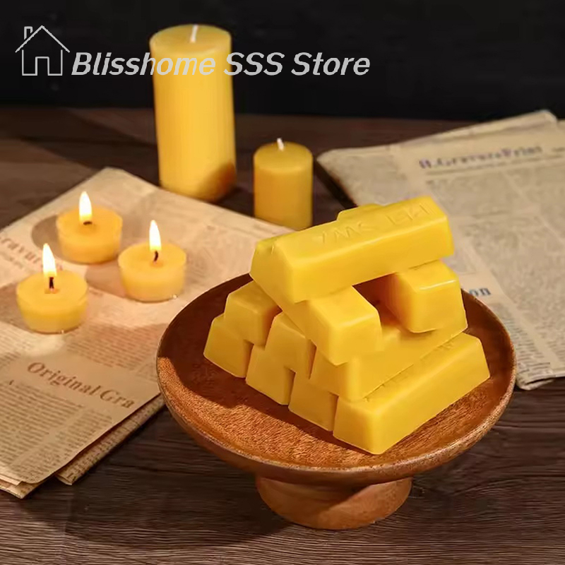 【S】4/8Pcs Pure Beeswax Blocks, - огляд і ціна Candle Making Material