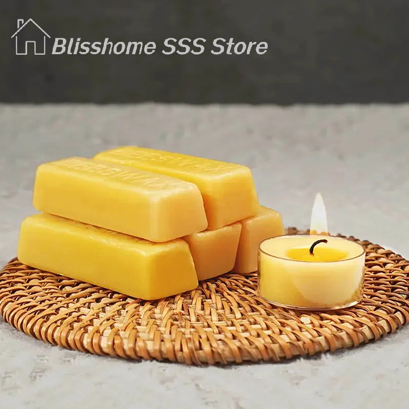 【S】4/8Pcs Pure Beeswax Blocks, - огляд і ціна Candle Making Material