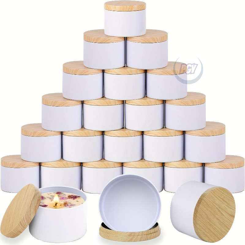 White Metal Candle Jar Candle  - огляд і ціна Candle Making Jars With Lids
