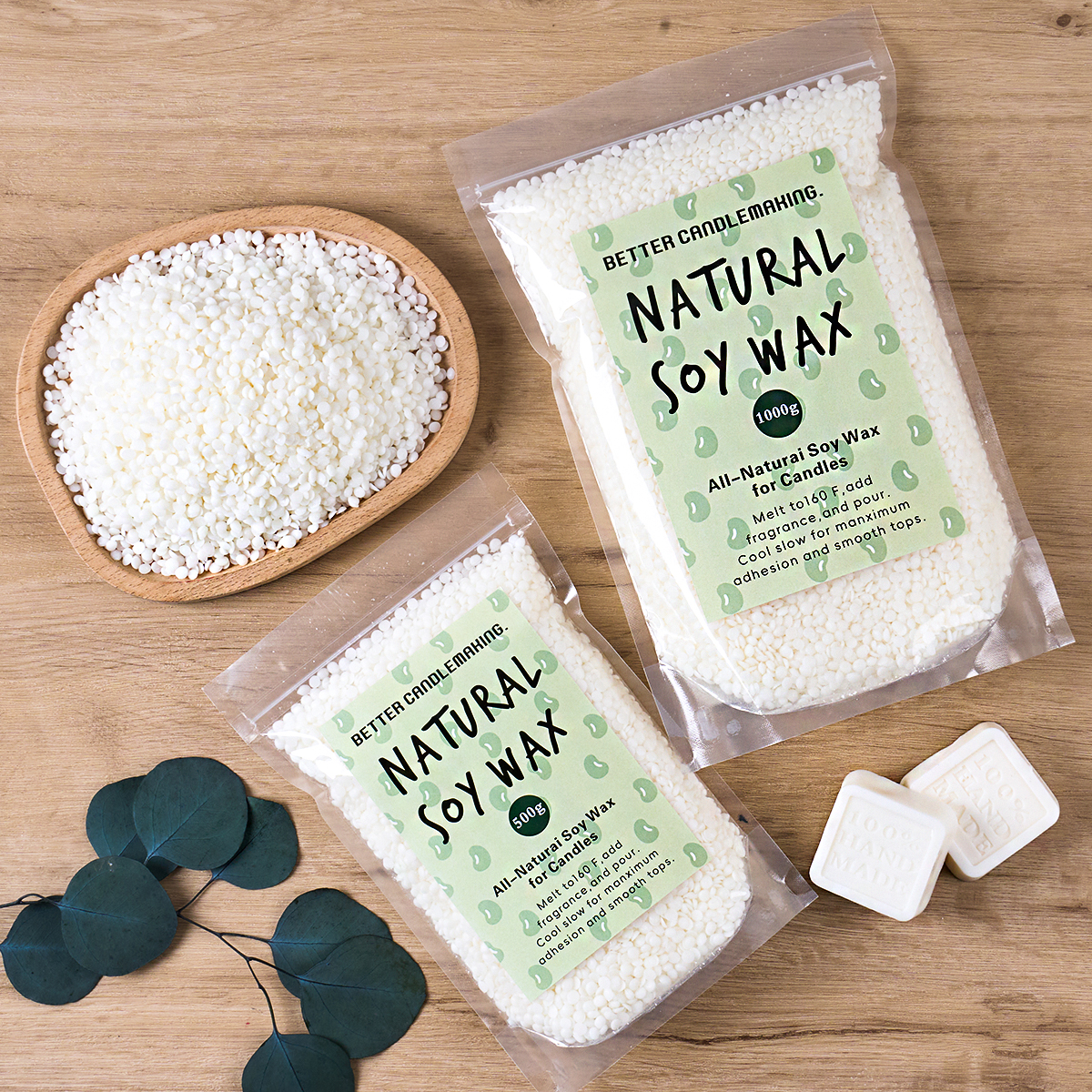 500g/1000g Natural Soy Wax DIY - огляд і ціна Candle Making Material
