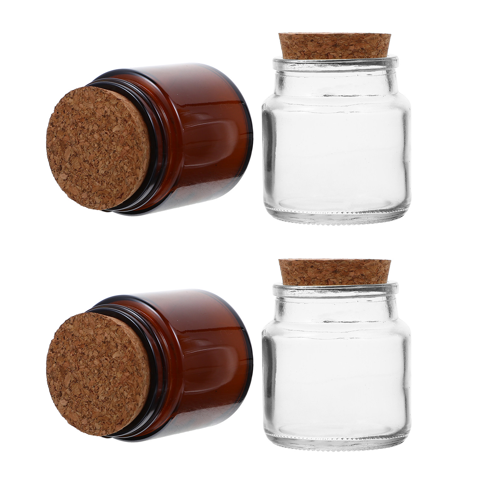 4Pcs Jars with Wooden Lids Gla - огляд і ціна Candle Making Jars With Lids