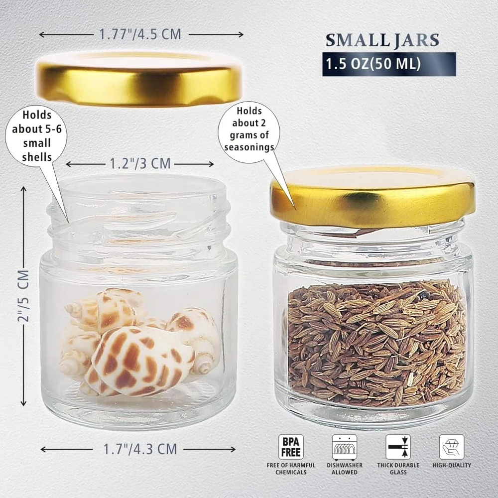 Small Glass Jars with Lids, 1. - огляд і ціна Candle Making Jars With Lids