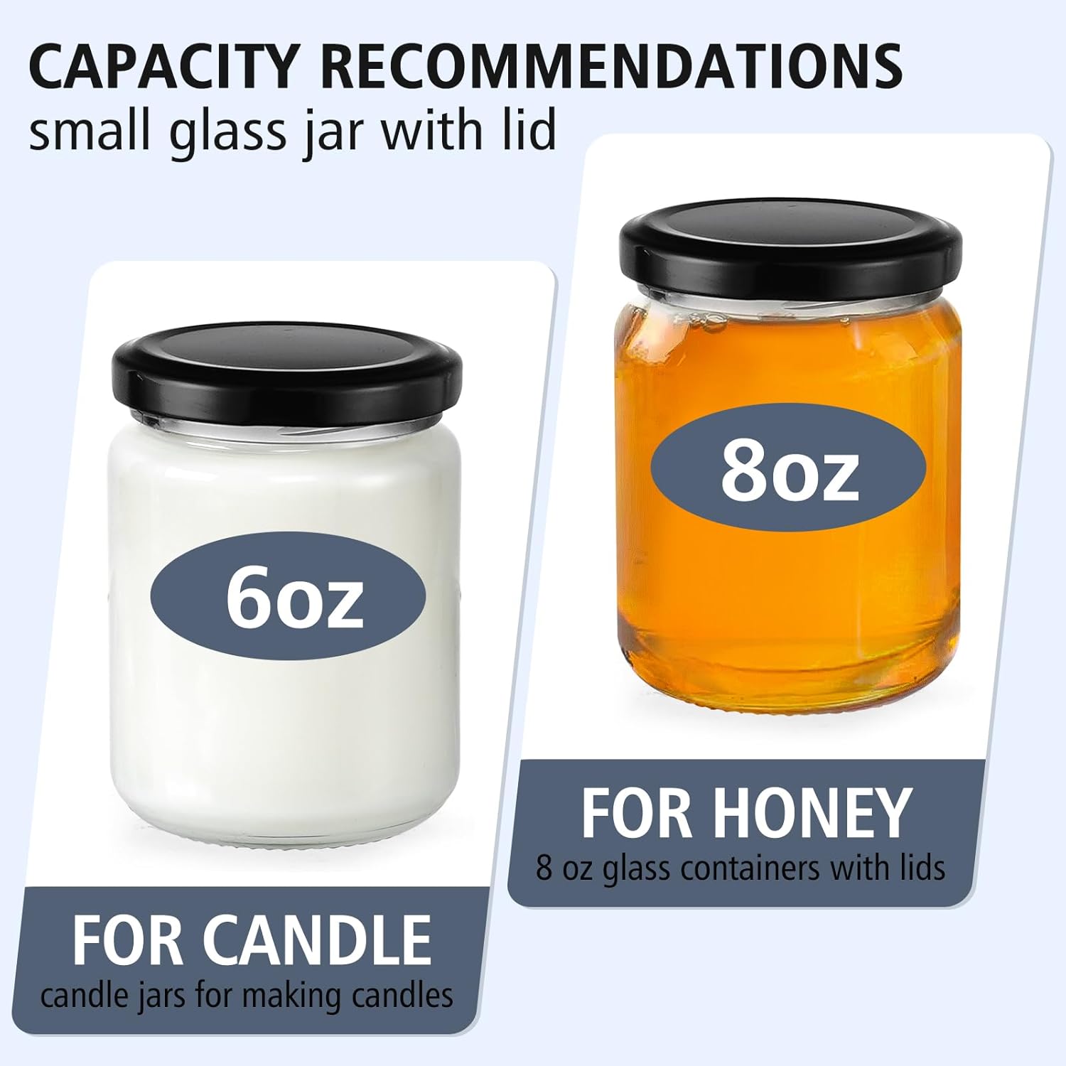 8 oz Small Glass Jars with Air - огляд і ціна Candle Making Glass Jars