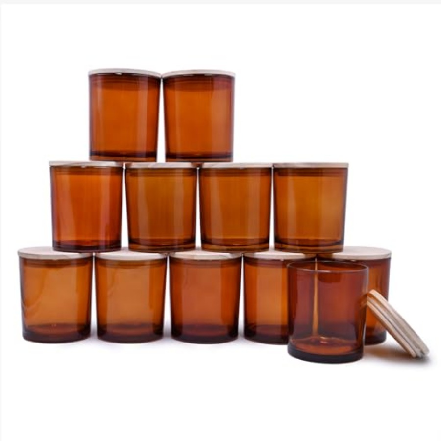 14 OZ Thick Candle Jars for Ma - огляд і ціна Candle Making Jars With Lids