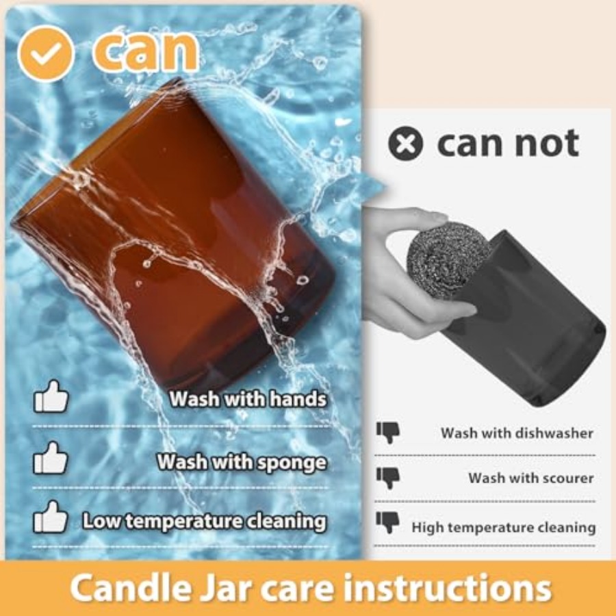 14 OZ Thick Candle Jars for Ma - огляд і ціна Candle Making Jars With Lids