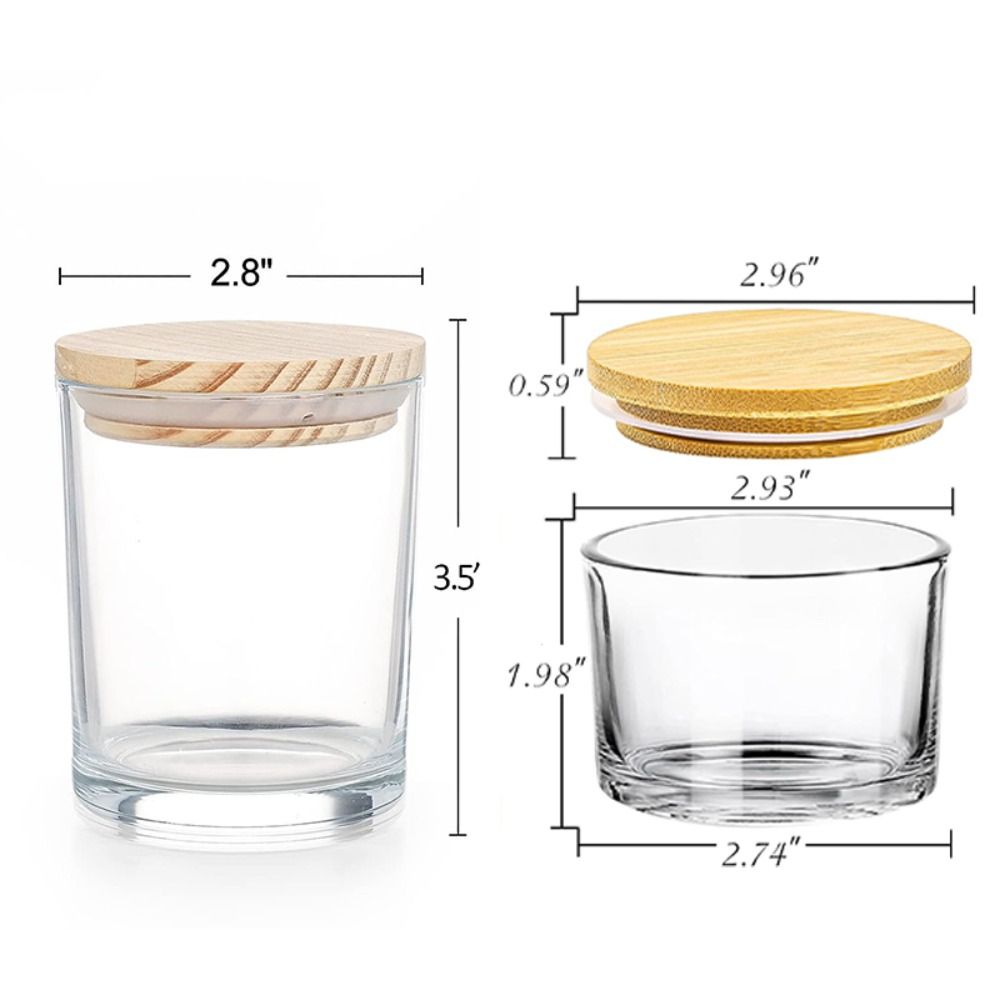 Clear Glass Candle Jars Small  - огляд і ціна Candle Making Jars With Lids