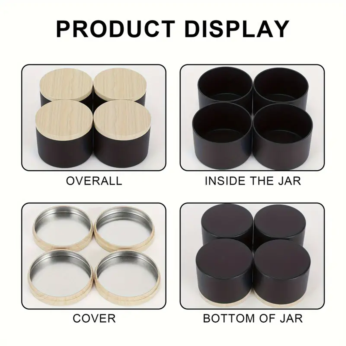 12pcs 4oz Candle Tins With Lid - огляд і ціна Candle Warning Label
