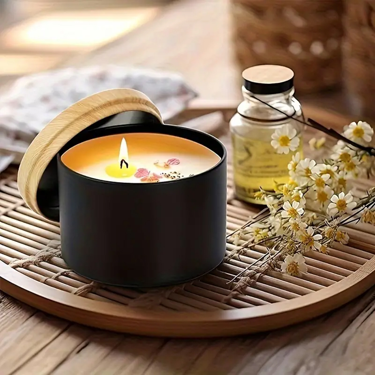 12pcs 4oz Candle Tins With Lid - огляд і ціна Candle Warning Label