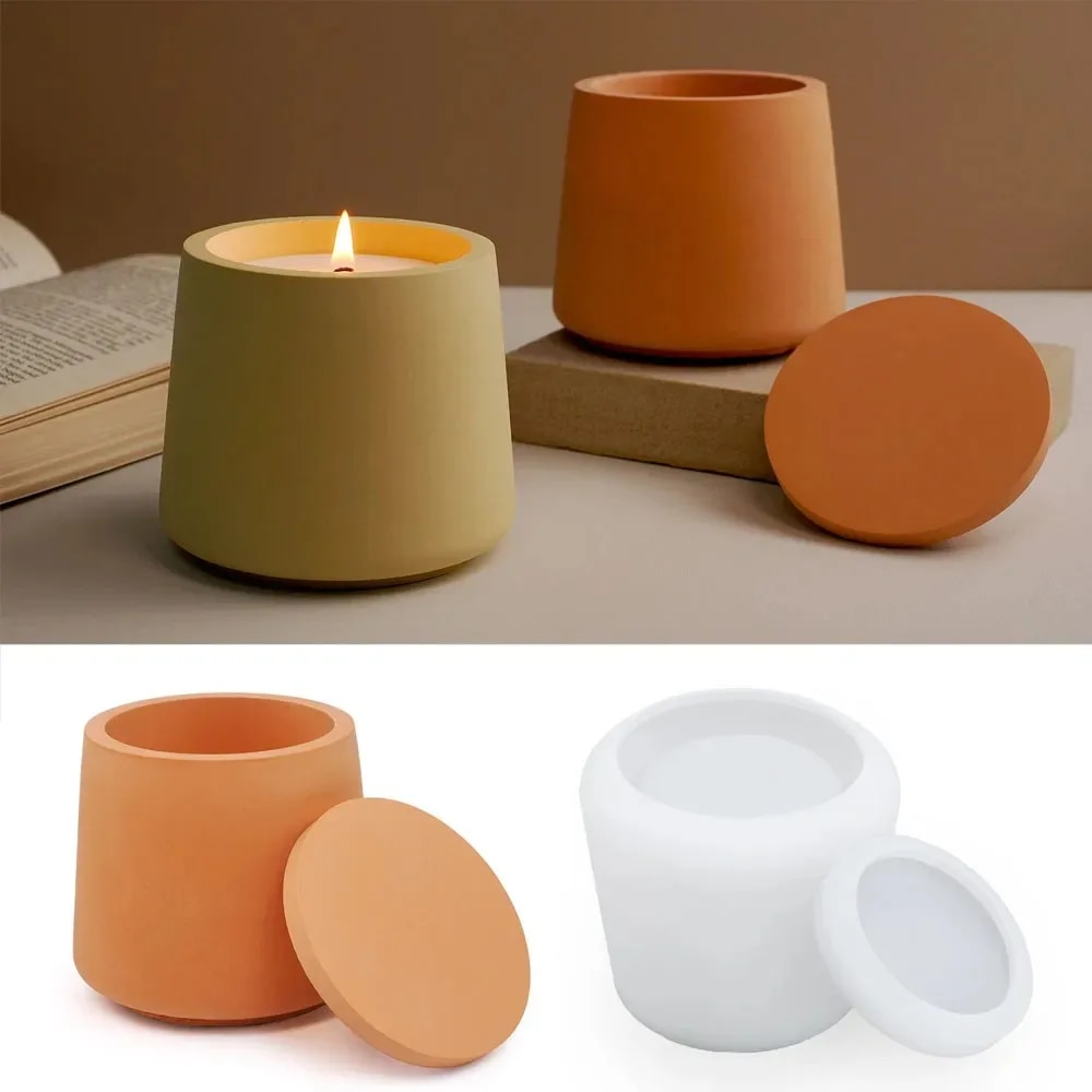 Round Candle Jar Silicone Mold - огляд і ціна Candle Making Jars With Lids
