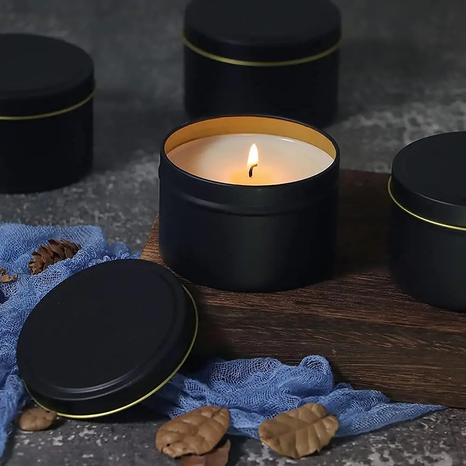4oz/ 8oz Candle tins with lids - огляд і ціна Candle Making Jars With Lids