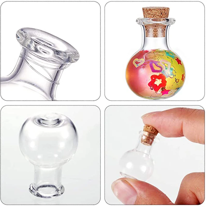 10Pcs Small Glass Bottles Mini - огляд і ціна Candle Making Glass Jars
