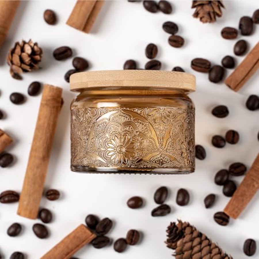 18-Pack 4oz Embossed Glass Can - огляд і ціна Candle Making Glass Jars