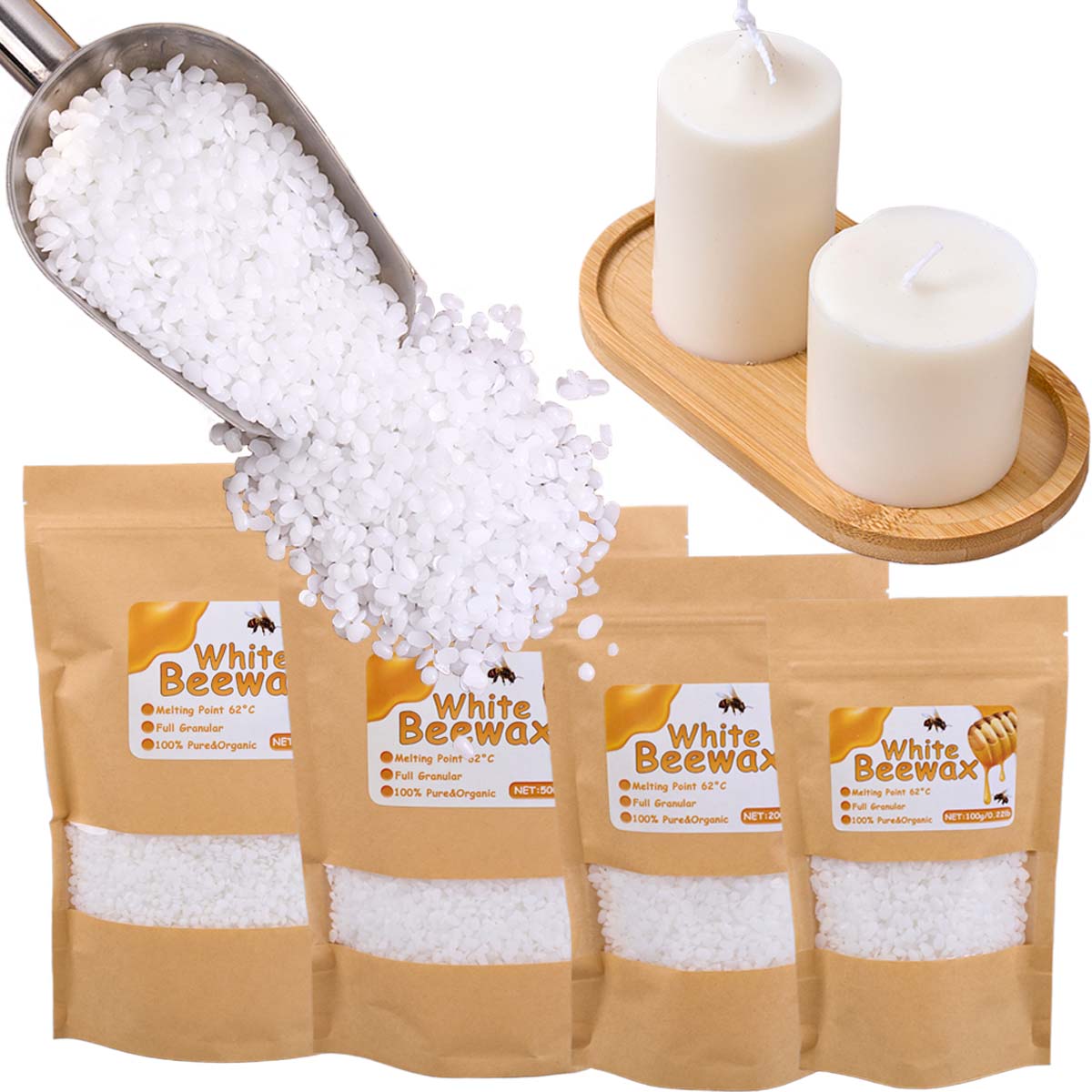 White Beeswax Pure Natural Gra - огляд і ціна Candle Making Material