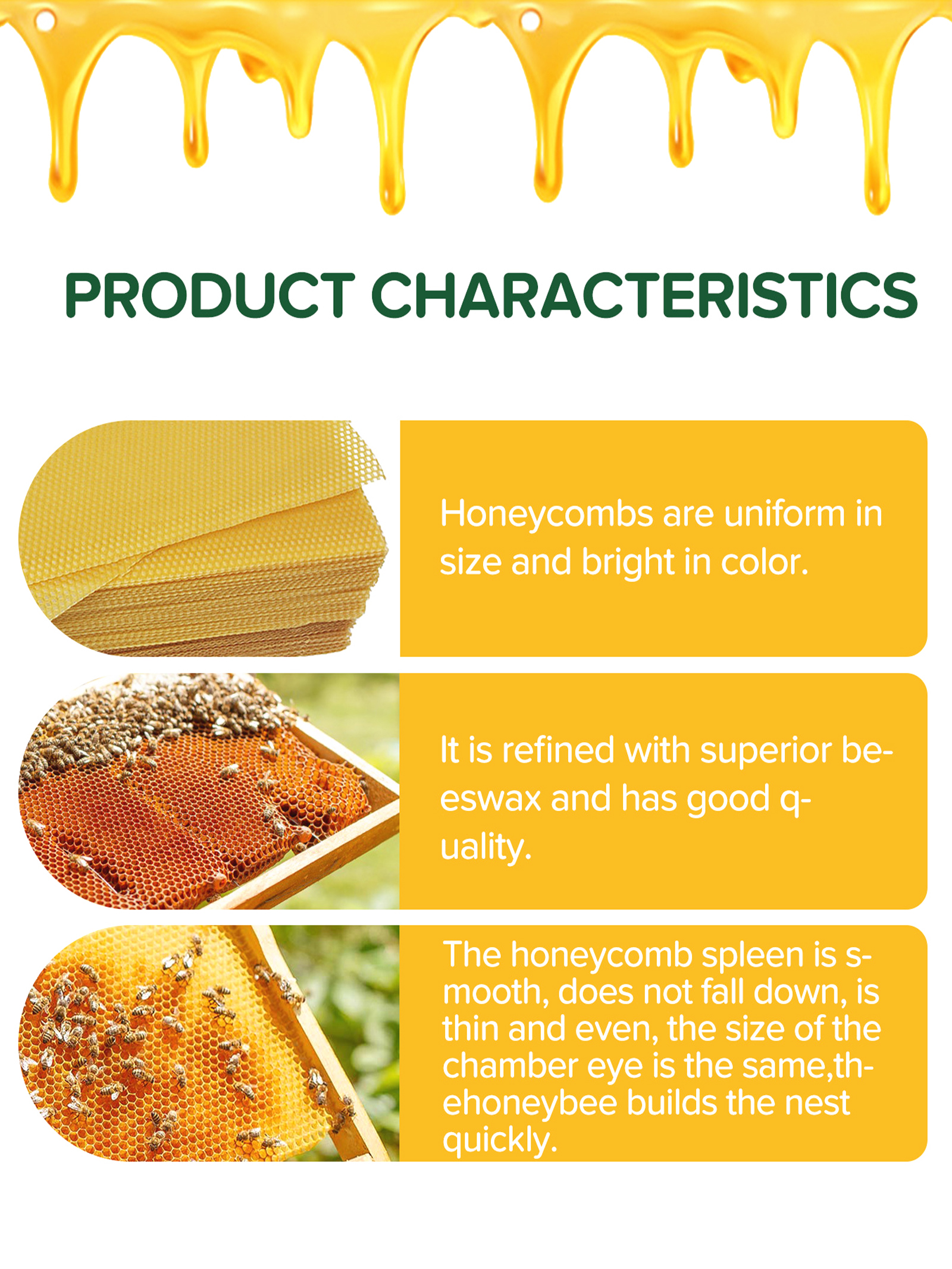10Pcs Natural Honeycomb Bee Wa - огляд і ціна Candle Making Material