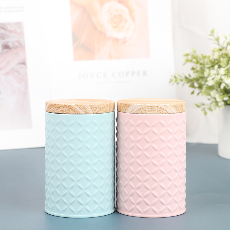 Round Empty Iron Box With Wood - огляд і ціна Candle Making Jars With Lids