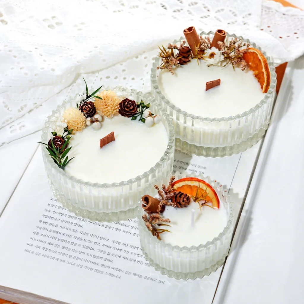 Empty Glass Candle Jar with Li - огляд і ціна Candle Making Glass Jars