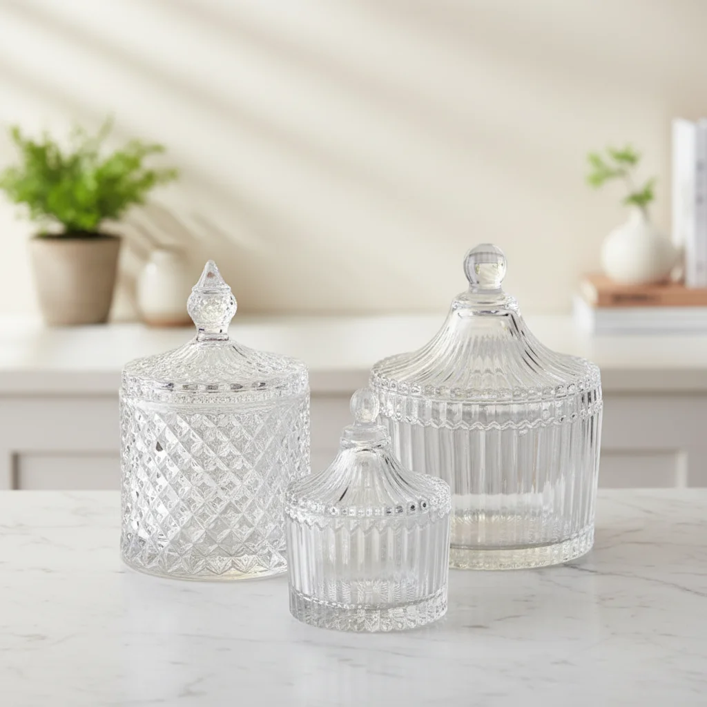 Empty Glass Candle Jar with Li - огляд і ціна Candle Making Glass Jars