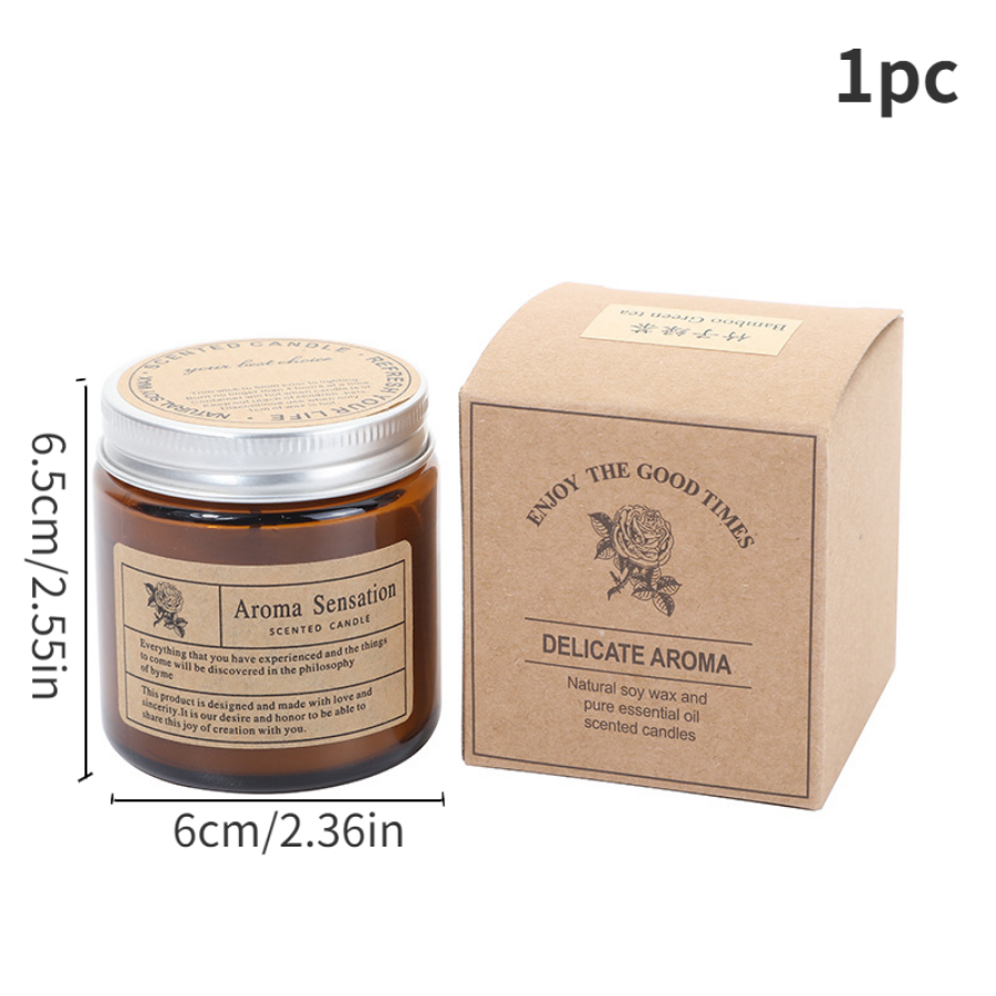 1pc Brown Glass Cup Aromathera - огляд і ціна Candle Making Glass Jars