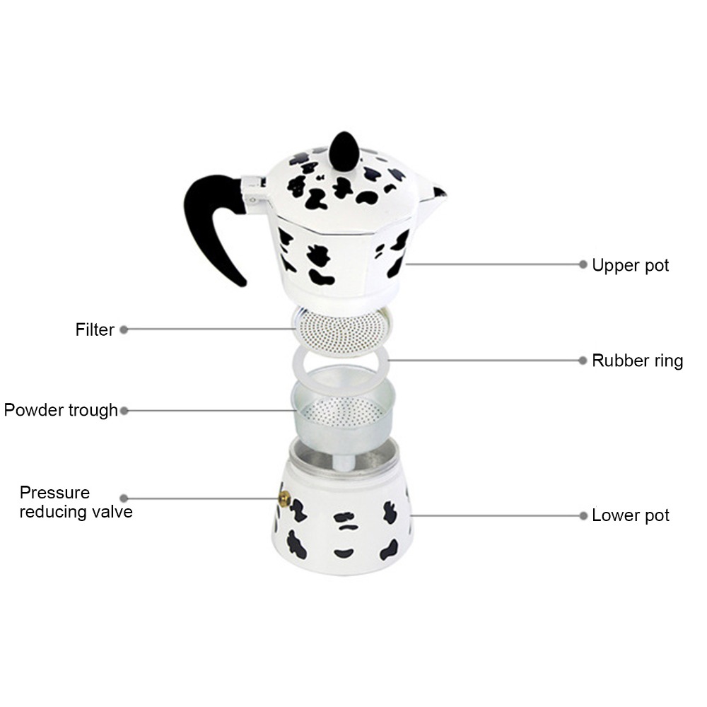 Coffee Brewing Milk Cow Color  - огляд і ціна Pour Pot Aluminum